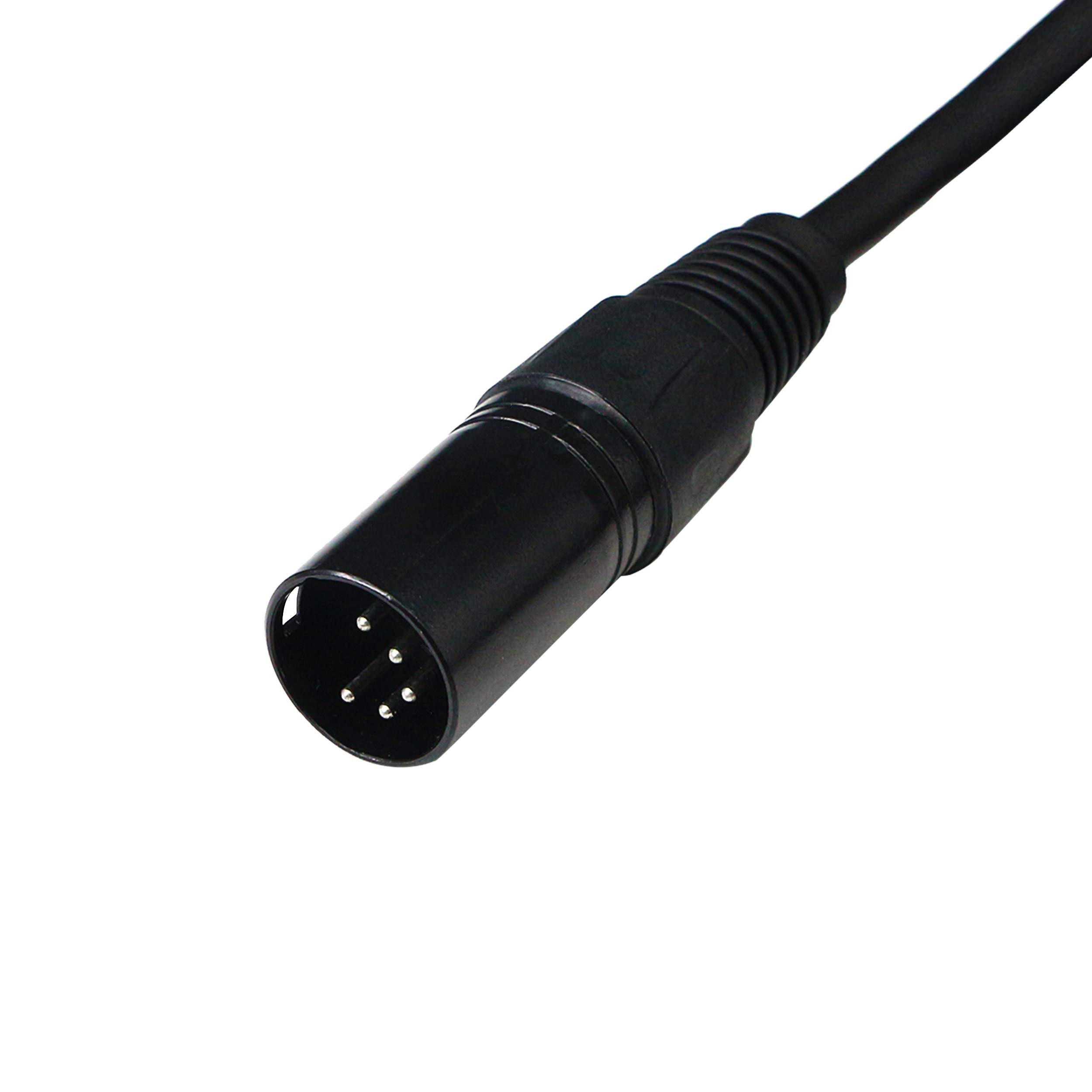 SinLoon Câble DMX 512 XLR Mâle 5 Broches Vers Femelle 3 Broches - Connecteurs Métalliques Robustes Pour Éclairage Scène Et DJ - 1,6 M