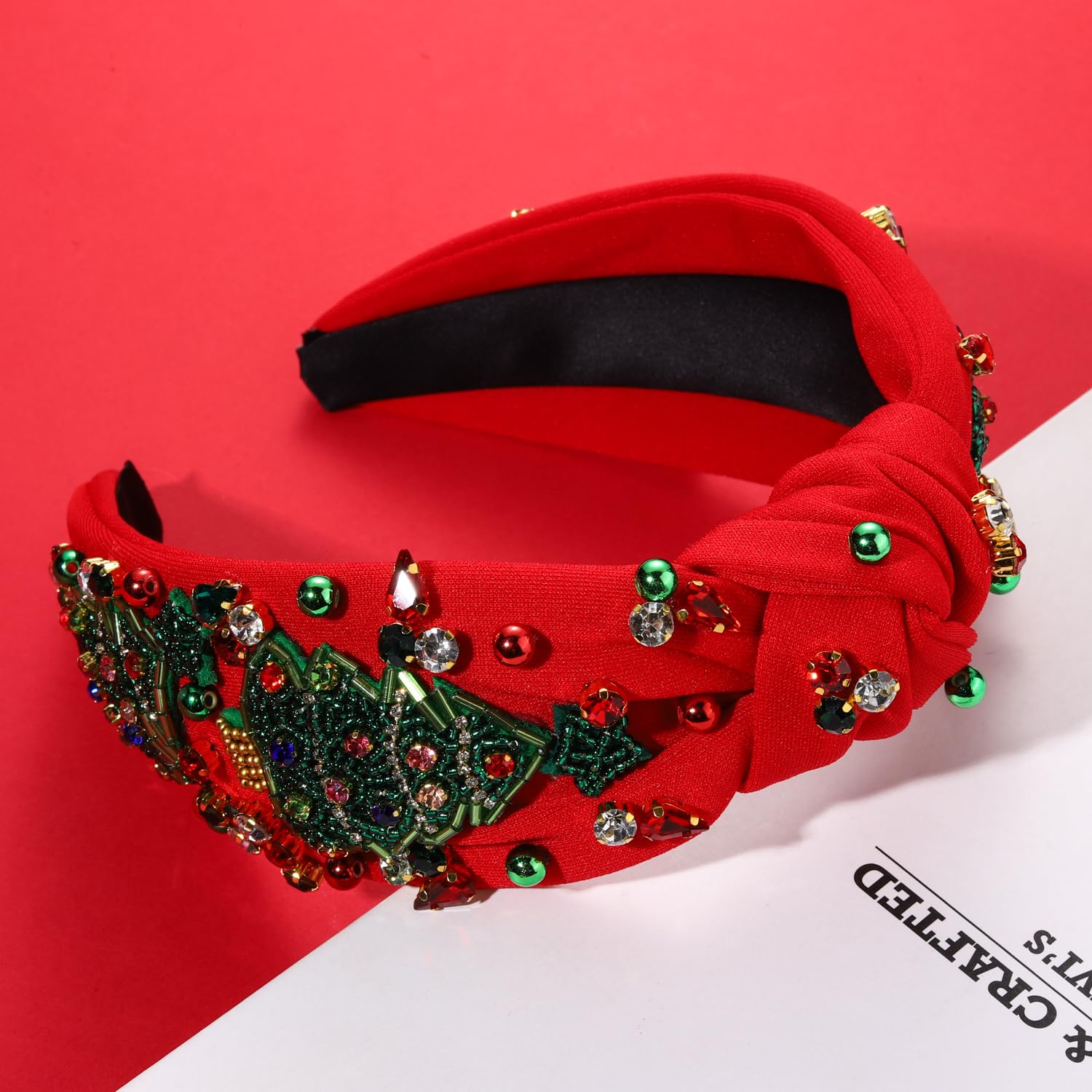 Women\'s Beaded Reindeer Snowflake Headband Christmas Holiday Hair Accessory Amazon.com : CEALXHENY Christmas Headband for Women Xmas  main image 2