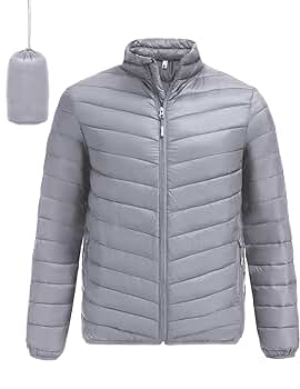 COOFANDY Mens Lightweight Puffer Coat Packable Puffy Jacket
