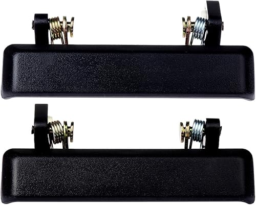 ECCPP Manija de puerta exterior exterior delantera delantera lado del pasajero para 1986-1995 para Suzuki Samurai negro (paquete de 2)