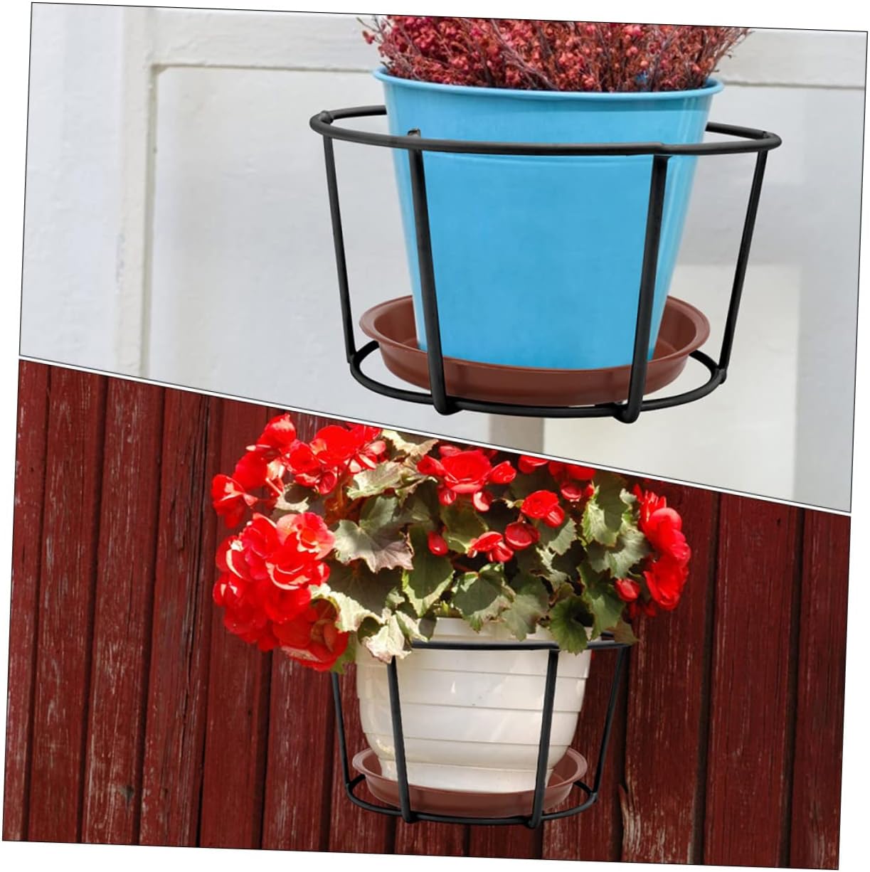 Hemoton 3 Sets Durable Plant Pot Holders for Balcony Sturdy Hanging Flowerpot Racks Gardening Shelves for Use for Succulent Displays