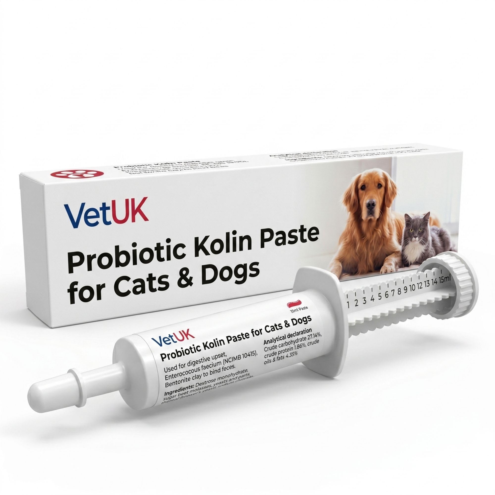 VetUK 60 ml Probiotic for Dogs & Cats prokoline paste for dogs Digestive Support and Gut Health Supplement for Loose Stools