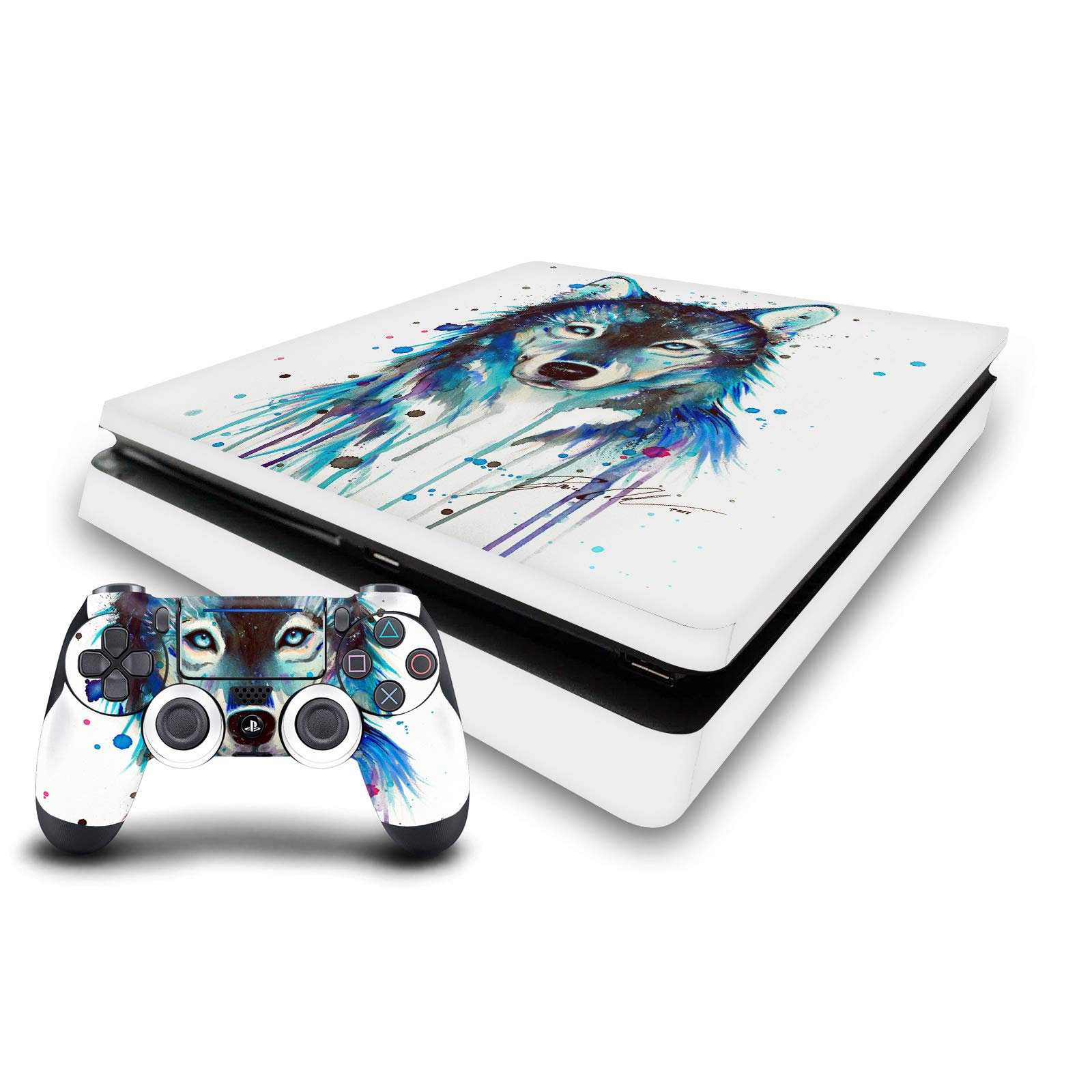 Skin Autocollant PS4 DualShock 4 Head Case Designs Galaxie Du Loup - Protection Vinyle