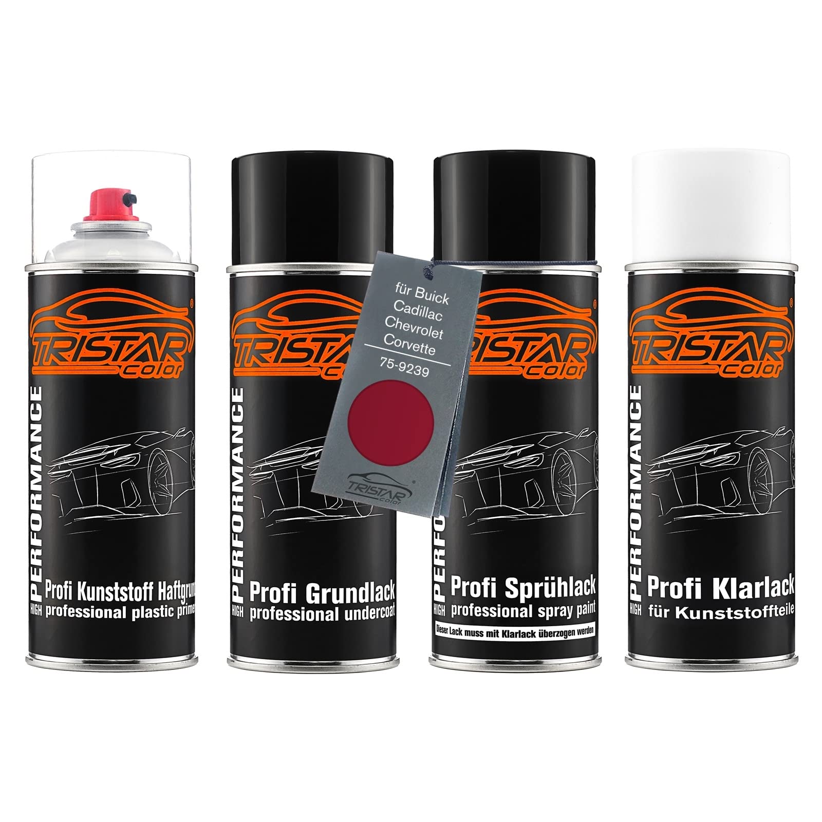TRISTARcolor Kit peinture plastique pour Buick 75-9239 Brillant Red Metall.