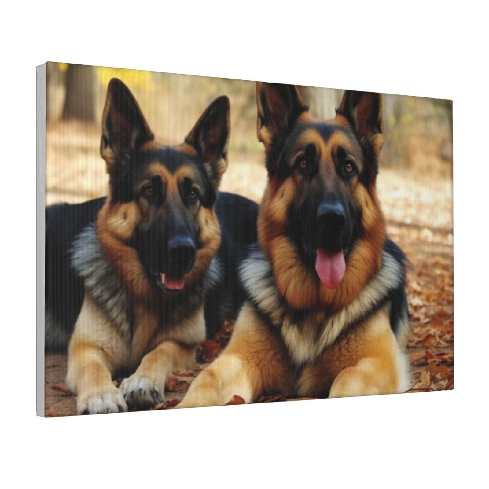 Framed Wall Art for Living Room Art Work, German Shepherd Dog Picture Prints Modern Office Wall Paintings Poster Aesthetic Wall Decorations for Home Decor Ready To Hang 8"x12"