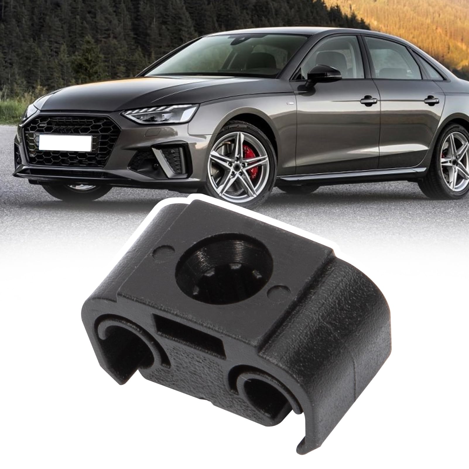 XTUDOU® 100 Pezzi Clip Per Tubo Freno Auto, Clip Per Freno In Plastica, Colore Nero, Supporto Per Floccetta Freno Clip Compatibile Fissaggio Doppia Clip Accessori Generali Automobilistici - 8