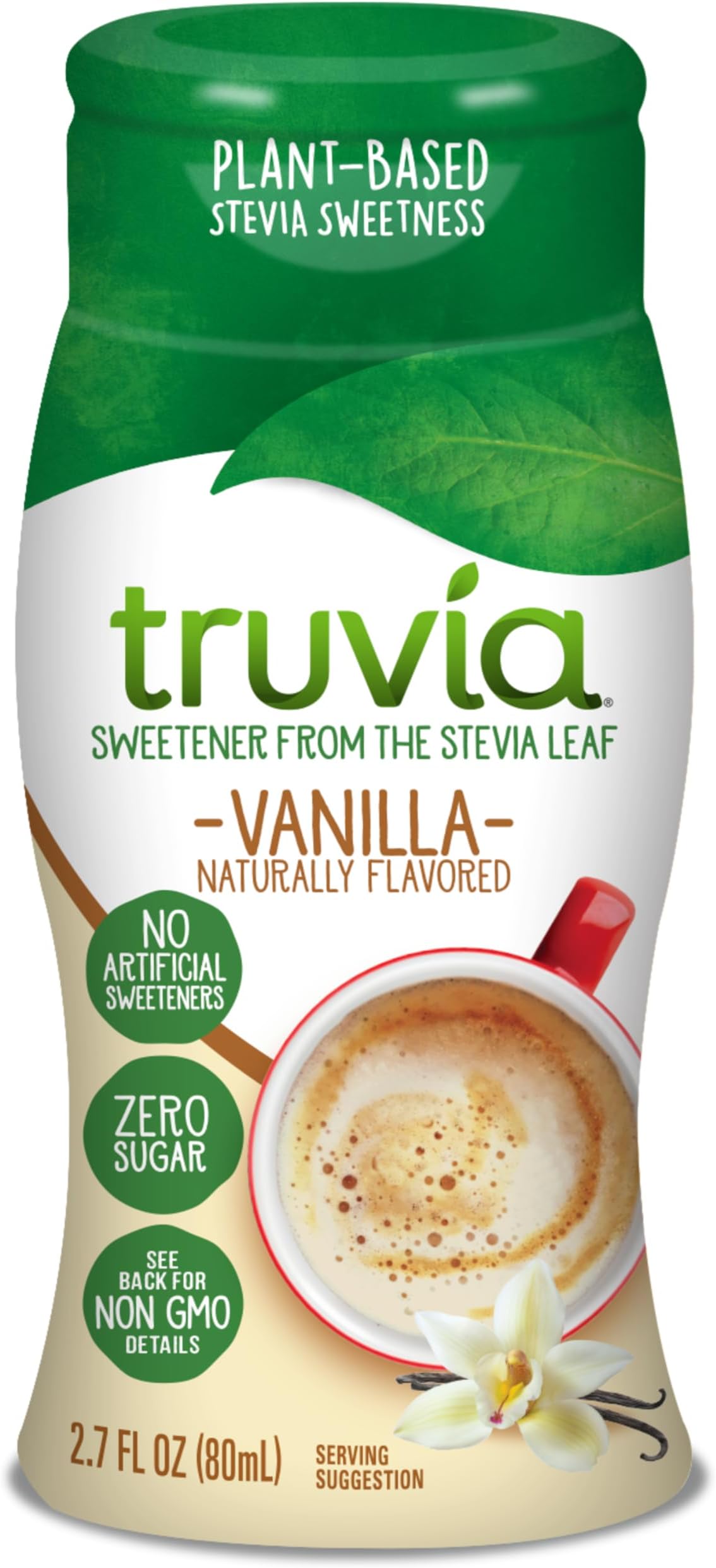 Truvia Organic Zero Calorie Liquid Stevia Sweetener Bottle, Original flavor, 2.7 fl. oz.