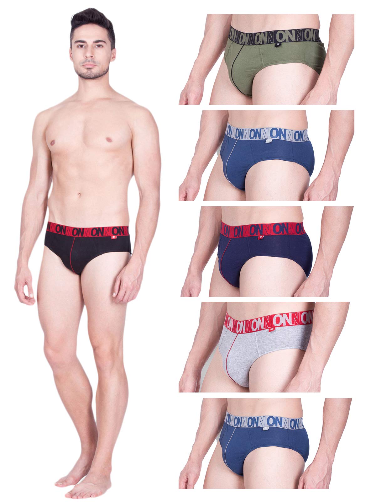 onn Men's Cotton Brief (Pack of 6) (Colors May Vary)-picture-51