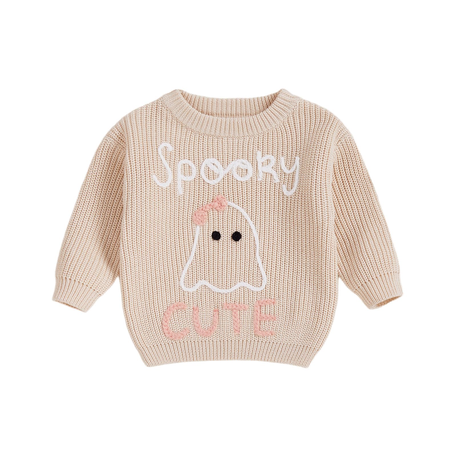 LSFYSZD Toddler Baby Girls Boys Halloween Pumpkin Sweaters Long Sleeve Crew Neck Winter Warm Knitwear Pullover Jumpers Top — view 31