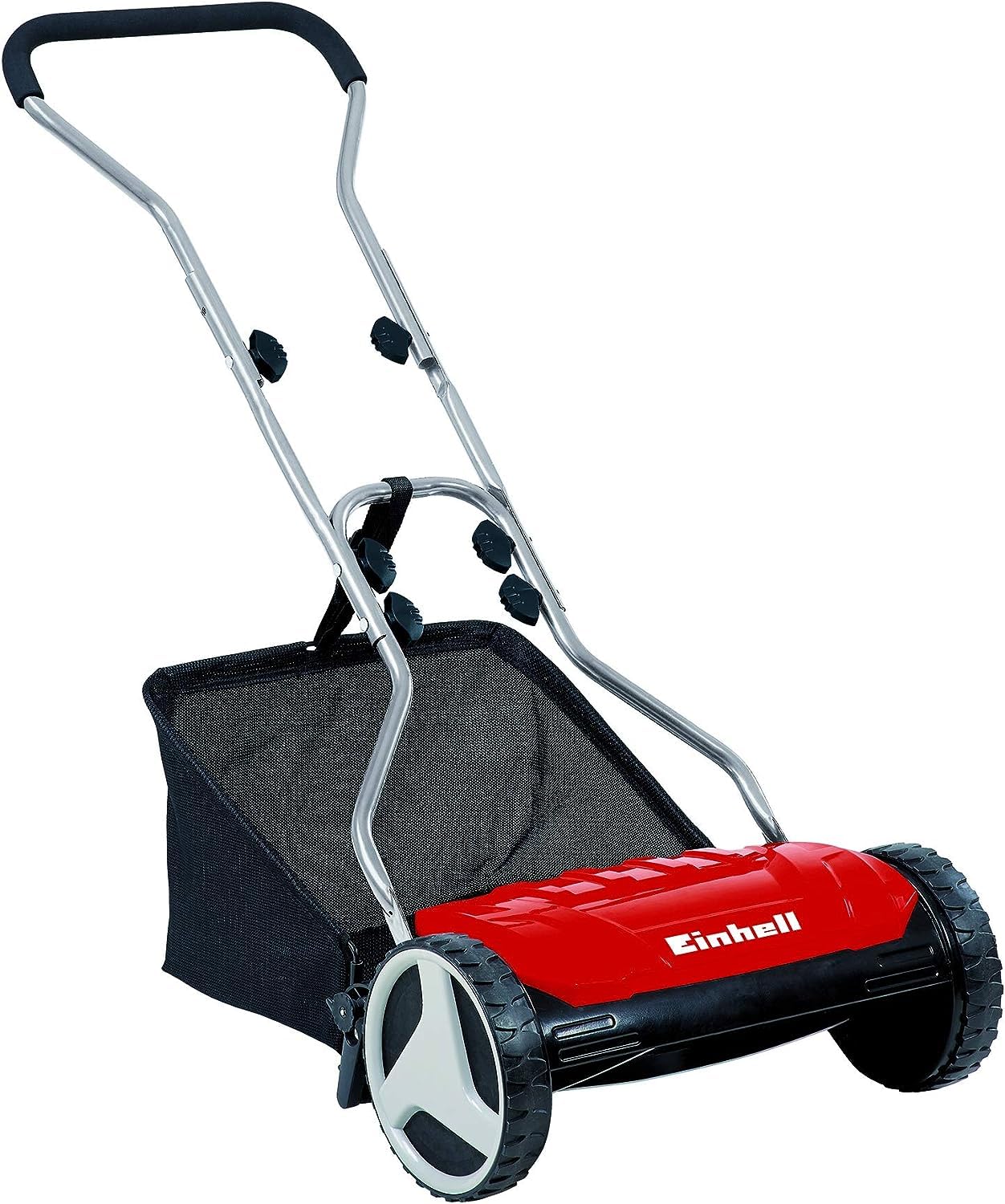 Einhell GE-HM 38 S-F Taglia Erba a Spinta Con 5 Coltelli, Rosso Nero