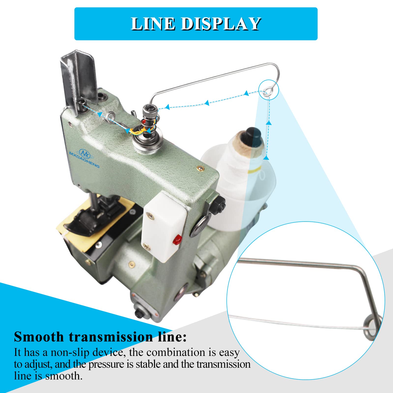 MXBAOHENG Machine à Coudre Portable Closer Stitcher GK9-18 machine à coudre électrique pour sac tissé/sac de riz/sac en papier/sac en plastique GK9-18