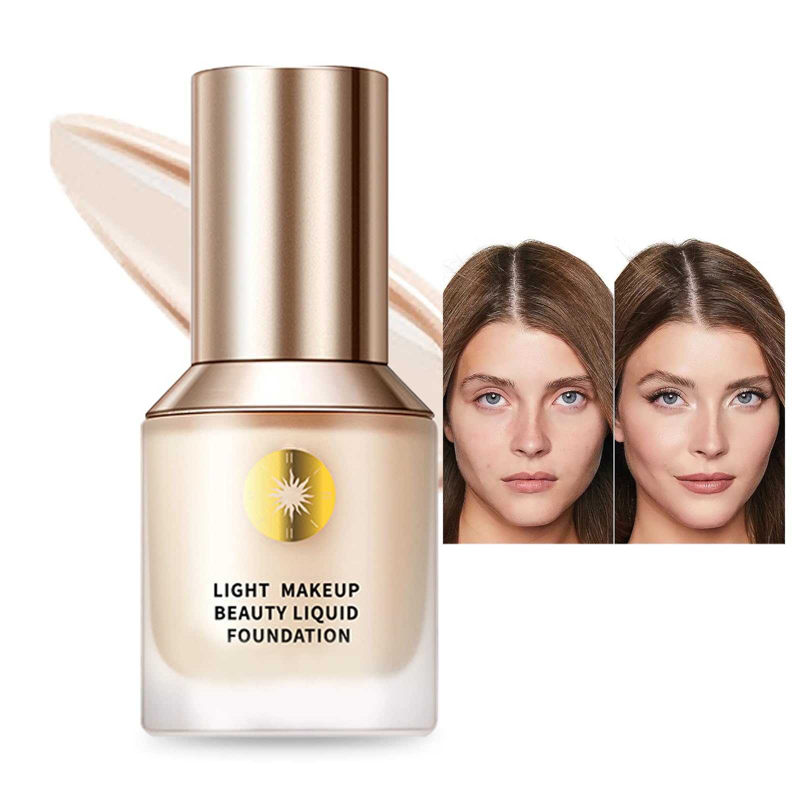 TBeautfave Matte Foundation Full Coverage, Waterproof Concealer Oil Control 24HR Foundation Liquid - Soft Smooth Long Lasting Invisible Pore No Makeup Concealer Liquid Foundation
