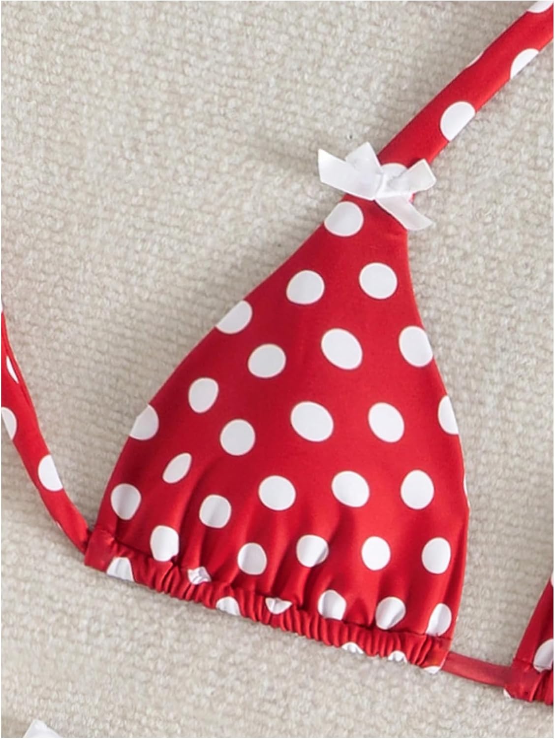 Verdusa Women's 2 Piece Polka Dots Halter Bikini Set Tie Backless Swimsuit Vacation Outfits - Image 4