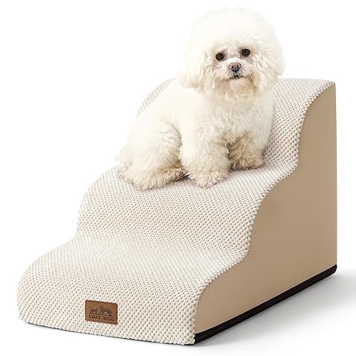 COZY KISS Dog Stairs for Small Dogs 15.7" H, Curved