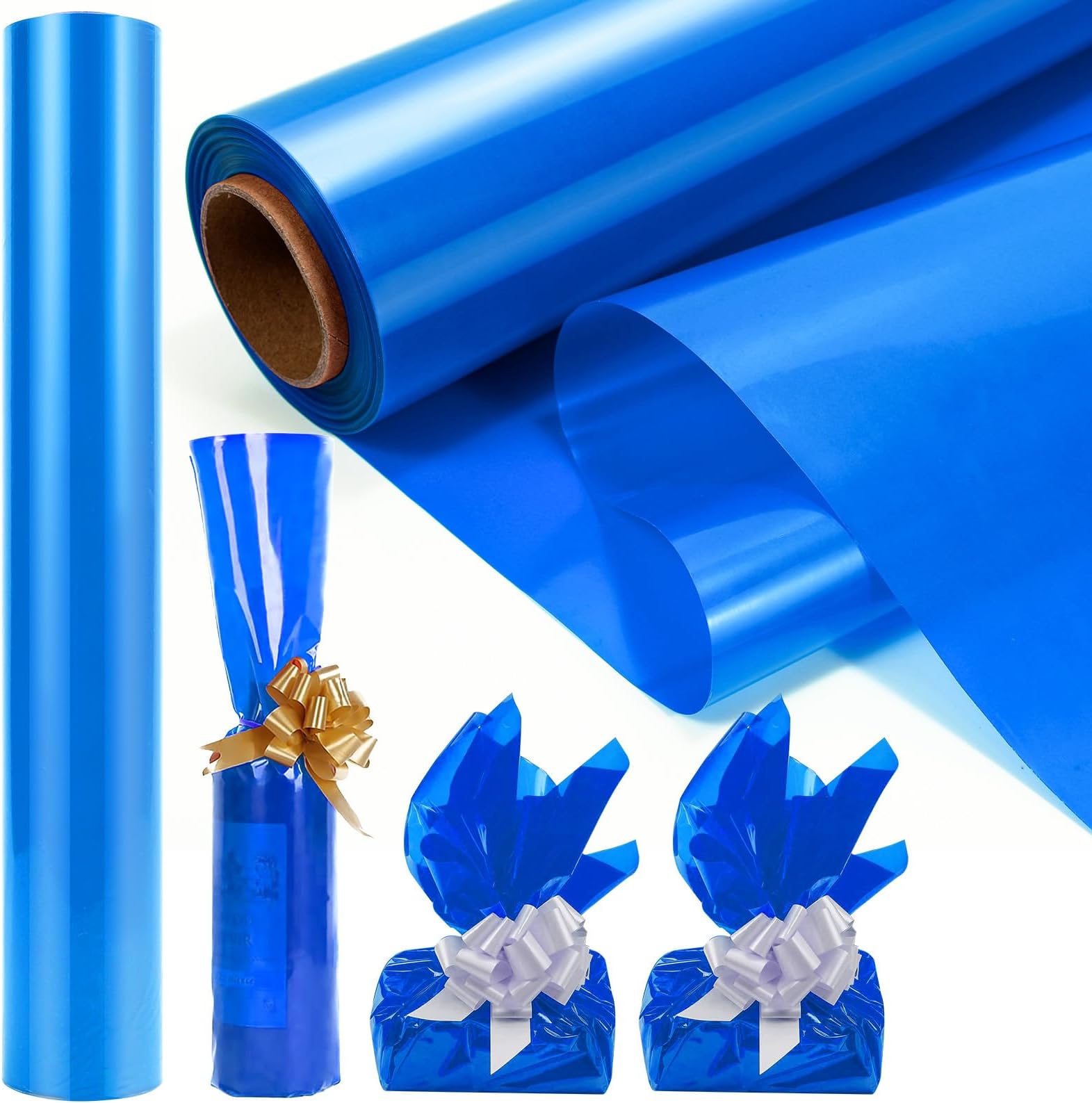 Valentine's Day Pink Cellophane Wrap Roll, Translucent Pink