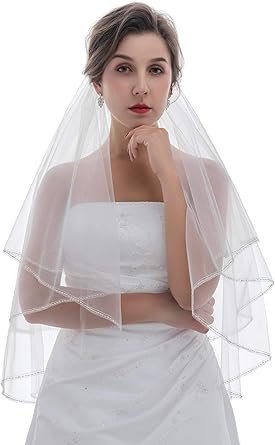 Beaded veil trim Clearance