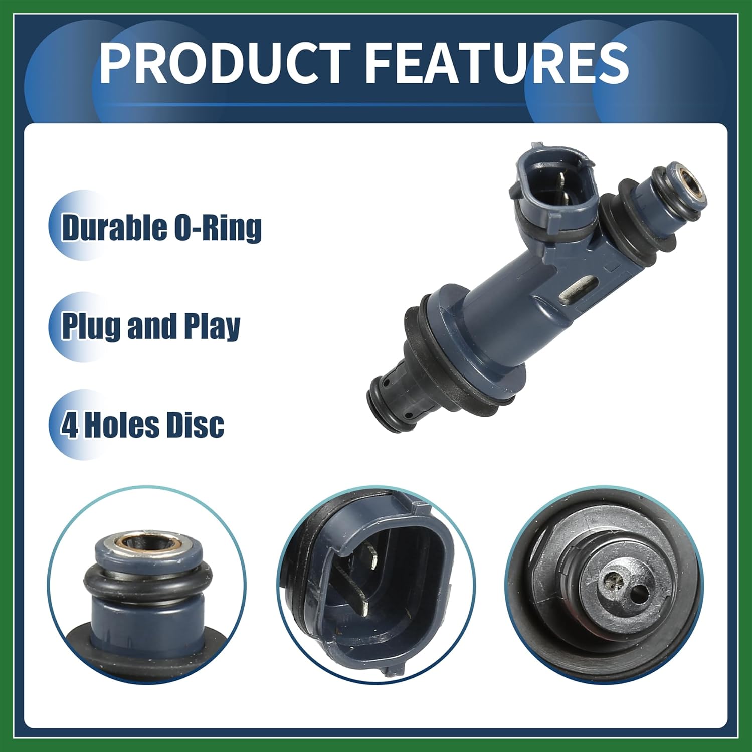 Motoforti Fuel Injector, Engine Fuel Injection Nozzle No.23209-0A010 for Toyota Avalon 1998-2004 3.0L for Toyota Camry 1998-2003 3.0L Navy Blue, 6 Pcs Long-lasting