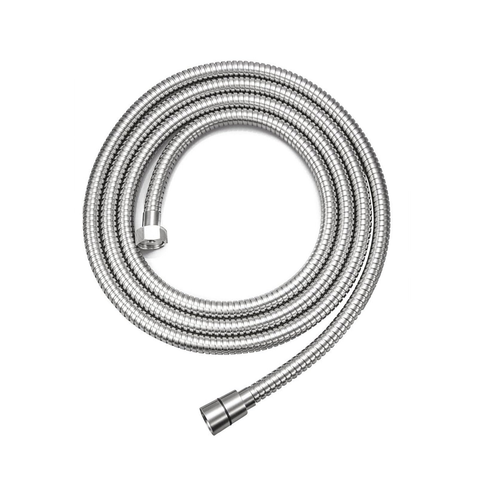 Nes Home 2M Solid Stainless Steel With Chrome Plate Double Lock Shower Hose