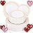 WDF 100PCS Pink Plastic Plates - Heavy Duty Pink and Gold Disposable Plates - Include 50 Dinner Plate and 50 Cake Plastic Plate for Valentine\'s Day, Wedding, Bridal Shower, Tea party