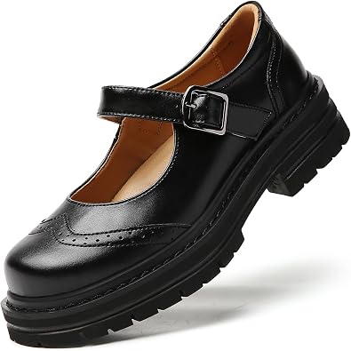 Mary Jane Shoes for Women Oxfords Platform Chunky Heel Maryjane Retro Shoes