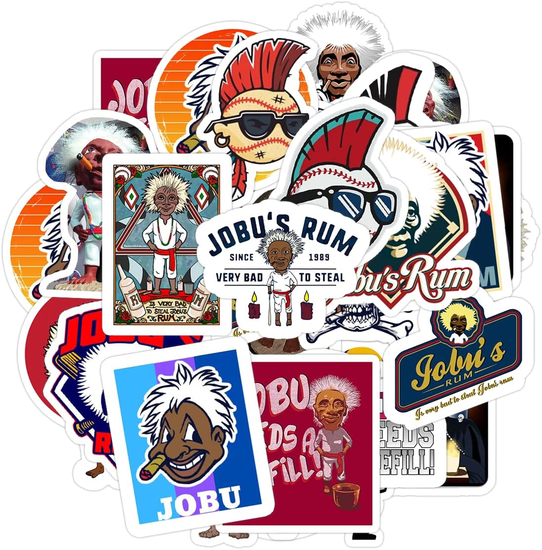 Amazon.com: Stickers Pack 20 Pcs Jobu Vinyl Colorful Waterproof ...