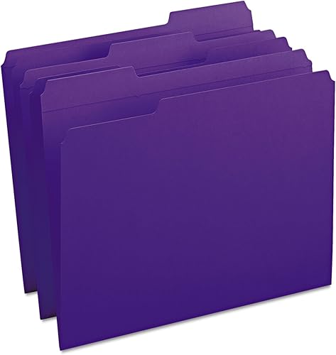 Miniatura 2 de Smead 13034 Carpetas de archivo 13 de corte reforzado con pestaña superior Letra Púrpura 100Caja