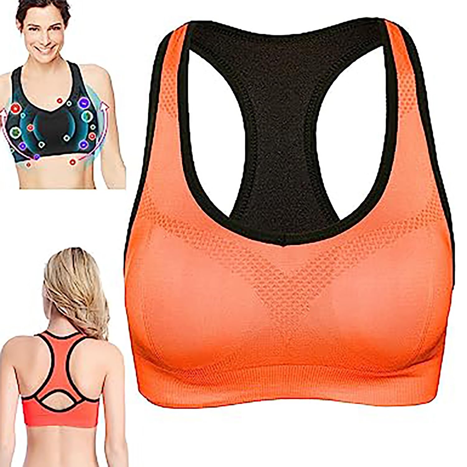 Ion Lifting & Lymphvity Detoxification Bra,Ion Breathable Shaping Bra,Sports Bras for Women (Lifting,M)