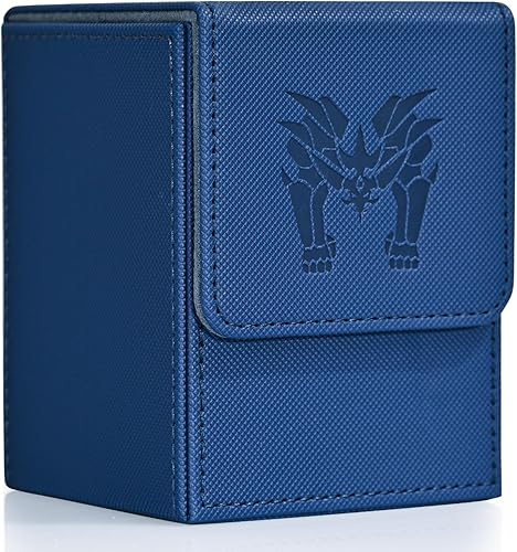 UAONO Caja de cartas para tarjetas Yugioh MTG, más de 100 fundas con 2 divisores para TCG CCG, caja de almacenamiento de tarjetas de piel sintética