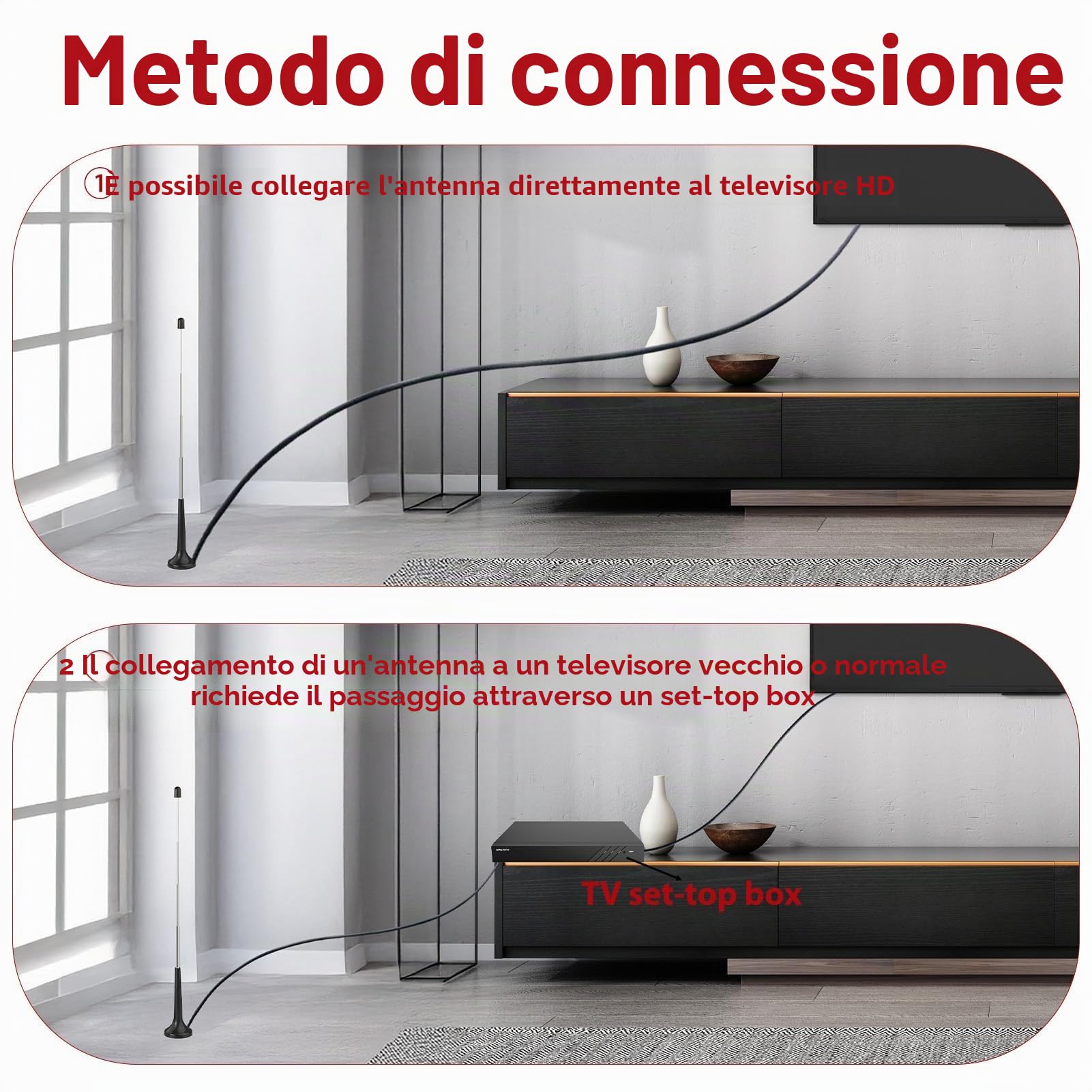 Antenna radio FM DAB+ con base magnetica e cavo da 3m, antenna telescopica 75 Ohm per DAB+ e FM, sistemi HiFi, ricevitori AV, home theater, sintonizzatori stereo, radio portatili