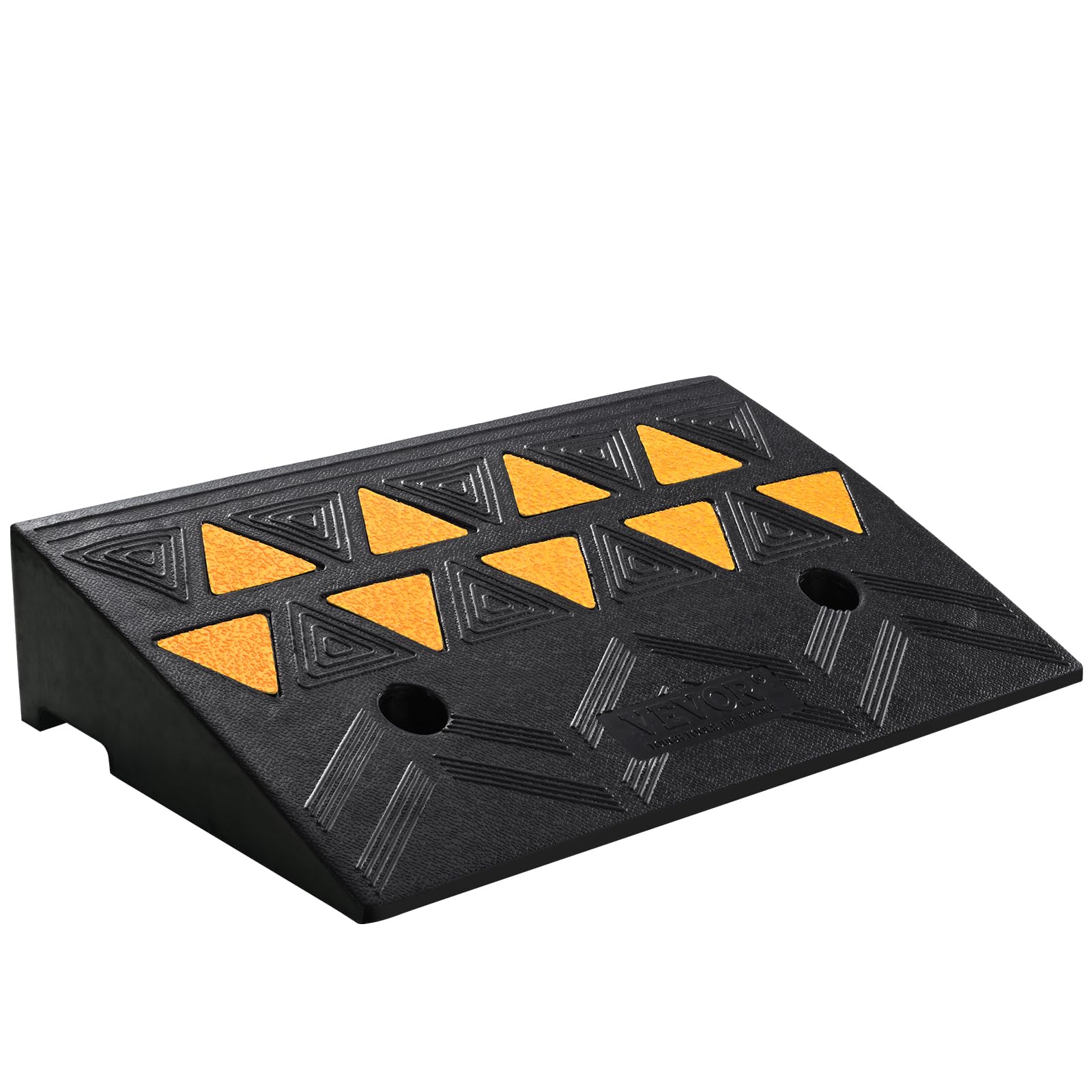 VEVOR Rampe de Seuil Hauteur 10,8 cm Trottoir en Caoutchouc Capacité de Charge 15 tonnes Rampe Accès Fauteuil Roulant Antidérapante pour Passage de Voitures Vélos Scooters Motos 50x30x10,8 cm