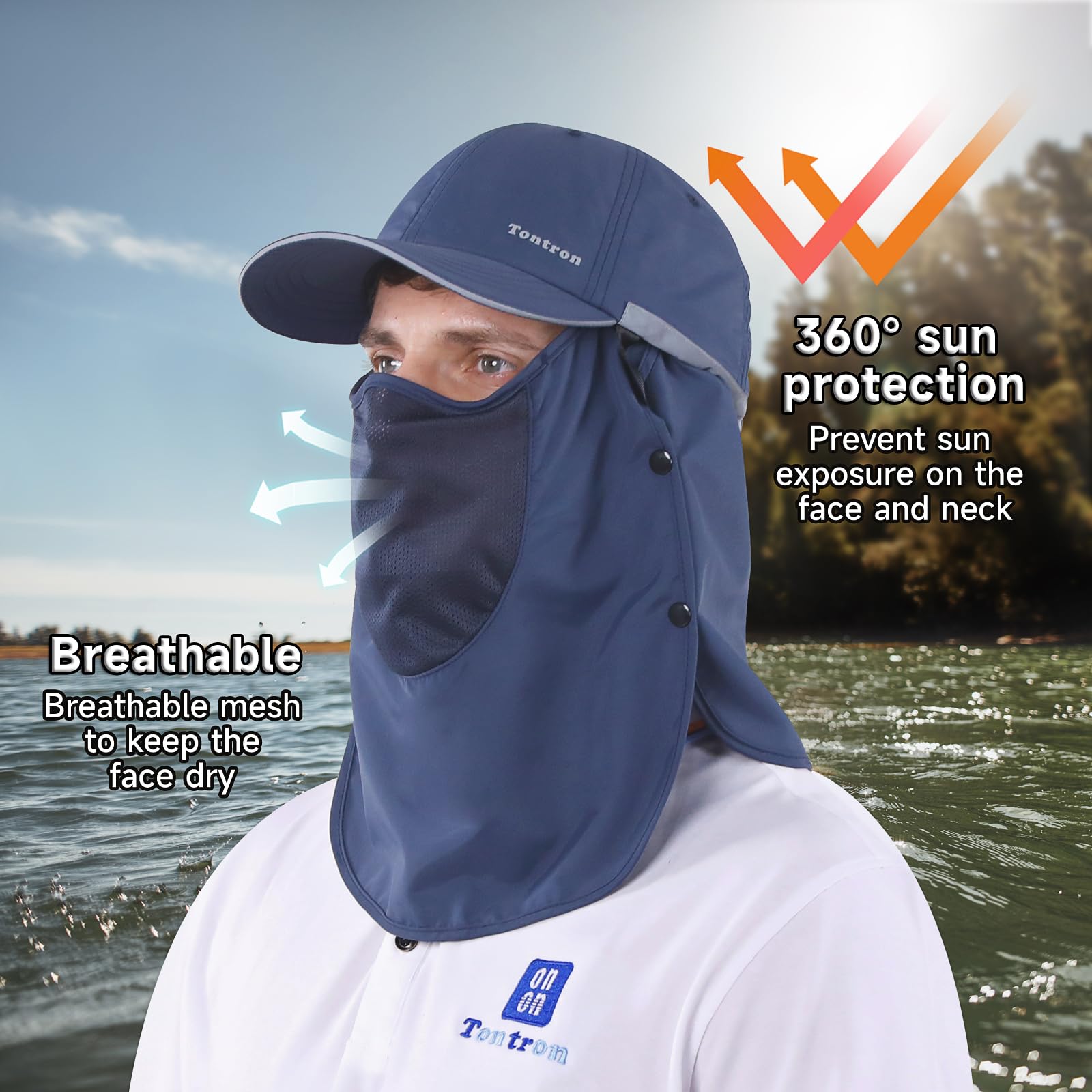 Tontron Wasumer Casquette de sports nautiques | Casquette de kayak | Chapeau de surf | Casque discret