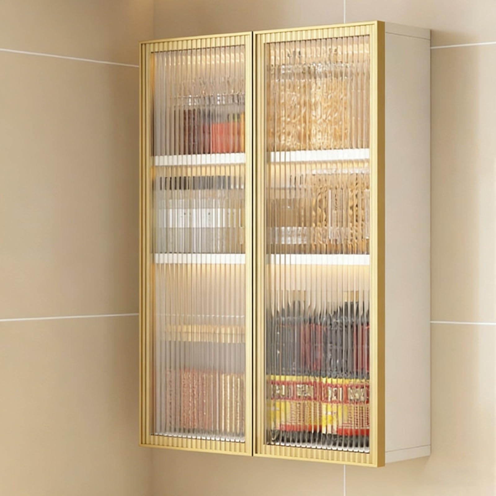 Black Aluminum S Wall Cabinet 2 Tier Tempered S Door Sto Floating Hanging Cupboard For Kitchen Bathroom Living Room,White-40*15*70Cm/15.7*5.9*27.6In,White-40*15*70cm/15.7*5.9*27.6in