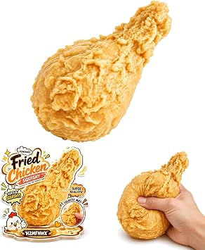 Fried Chicken Squishy, 8 Inch Giant Chicken Leg Slow Rising Squeeze Toy, Realistic Crispy Drumstick Food Squishy, Funny Party Favor Gift for Adults and Teens, Sensory Fidget Toy1pc