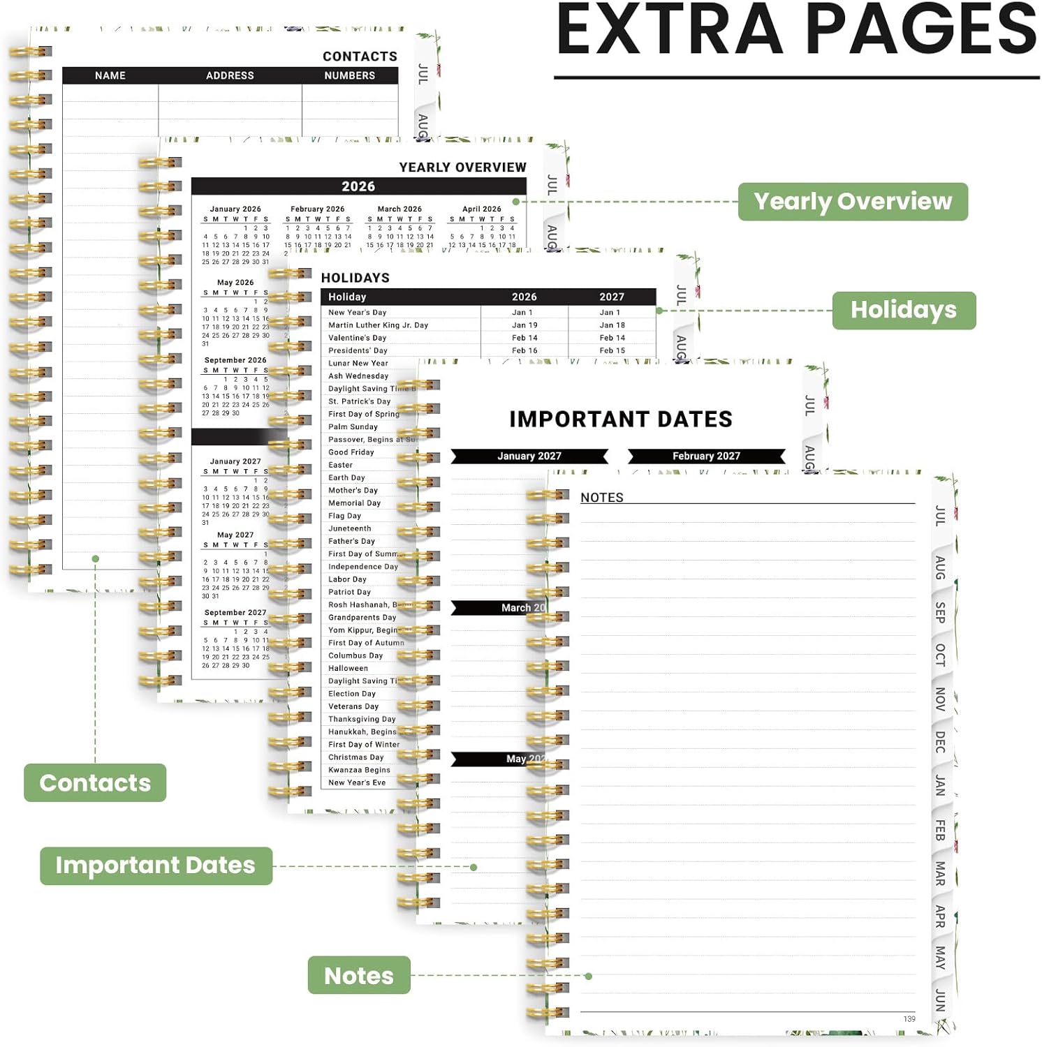 ZOTIA Planner 2026-2027 Weekly & Monthly Calendar Planner Jul 2026-Jun 2027 image 5