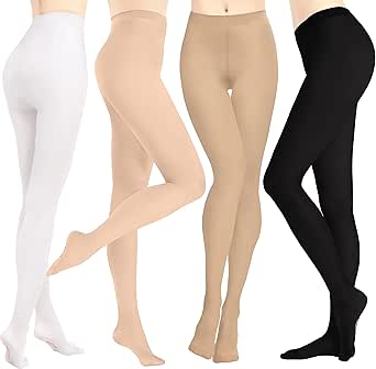 Motarto 4 Pairs Women's Dance Opaque Tights Footed Ballet Legging