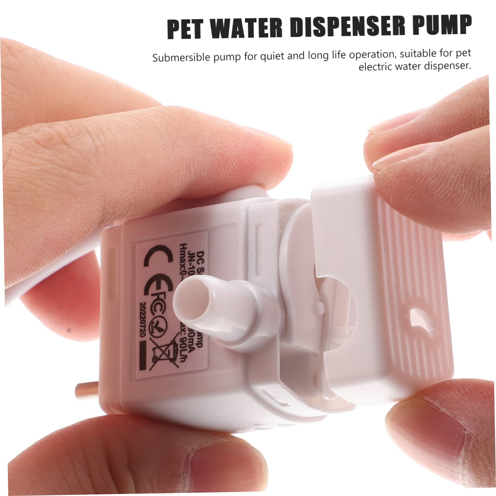 SOIMISS Bomba de Fuente para Gatos, Bomba de Agua Sumergible de Abs, 5v1a, Repuesto para Dispensador de Agua de Mascotas, Uso Doméstico