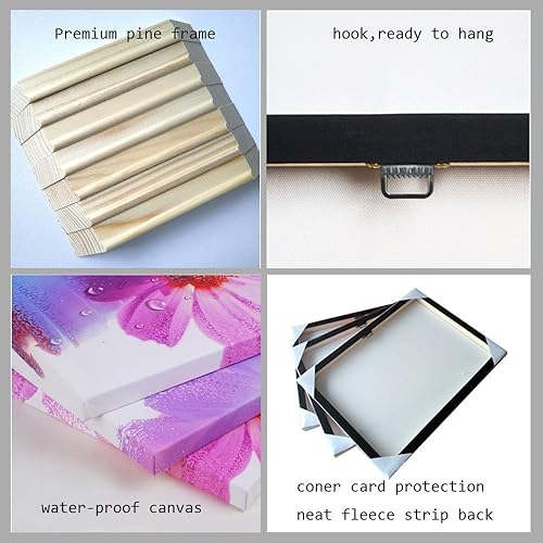 Miniatura 6 de WELMECO Sweet Home - Lienzo decorativo para pared, con cita de árbol genealógico, póster de amor familiar sobre fondo de madera rústica, textura,