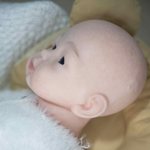 Miniatura 5 de SERENDOLL Muñeca de bebé realista de silicona de 19 pulgadas, muñecas de bebé Reborn realistas, juguete y coleccionable. Chico calvo 010