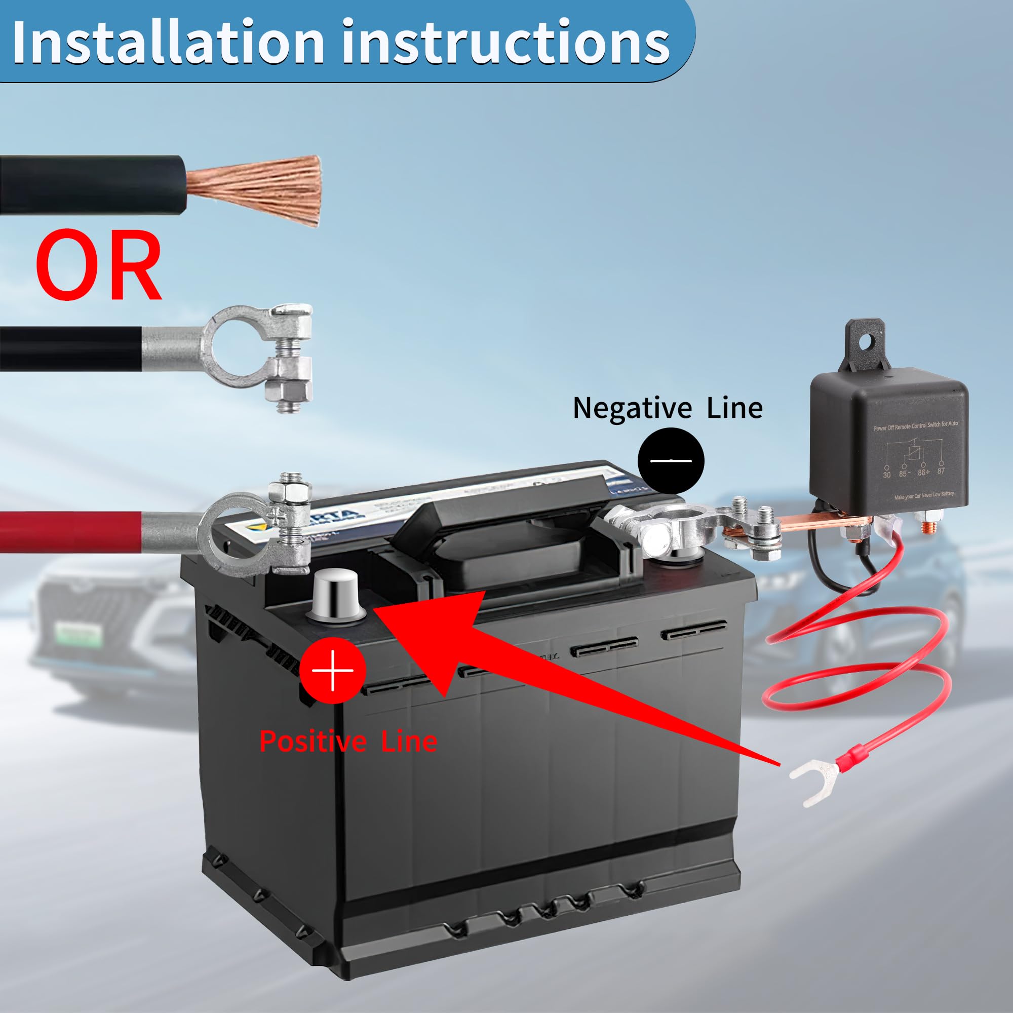 Remote Battery Disconnect Switch, 200A DC 12v Remote