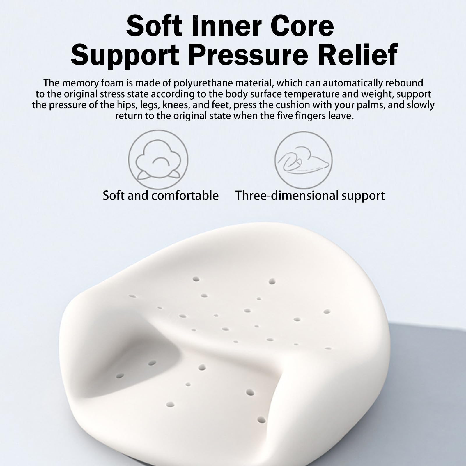 Cojín de meditación con soporte de espalda curvado para yoga y práctica de atención plena, proporciona comodidad durante largos períodos