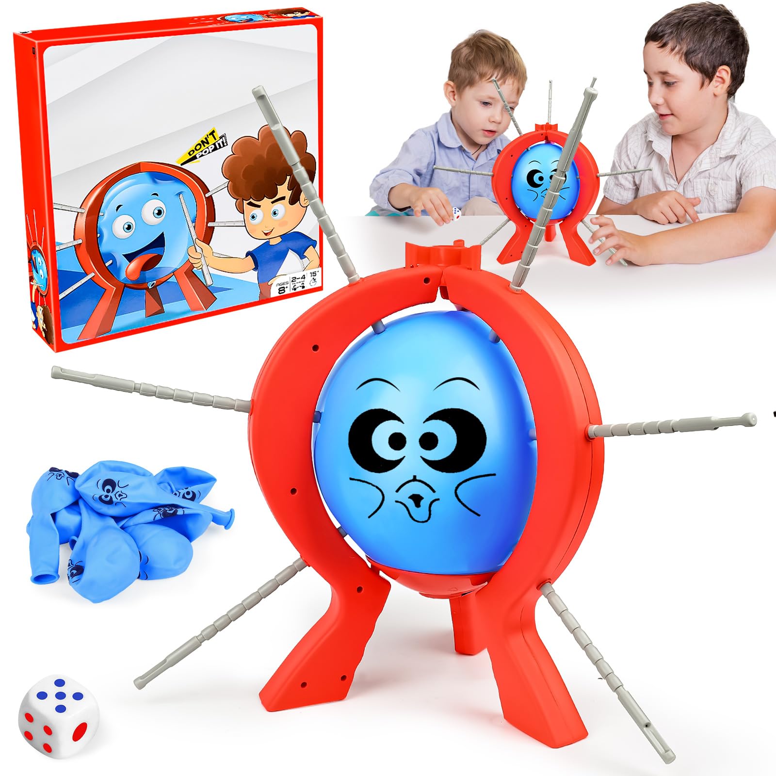 Ballon Klopf Spiel Aus Holz - 100 Ballons Für 2 Spieler