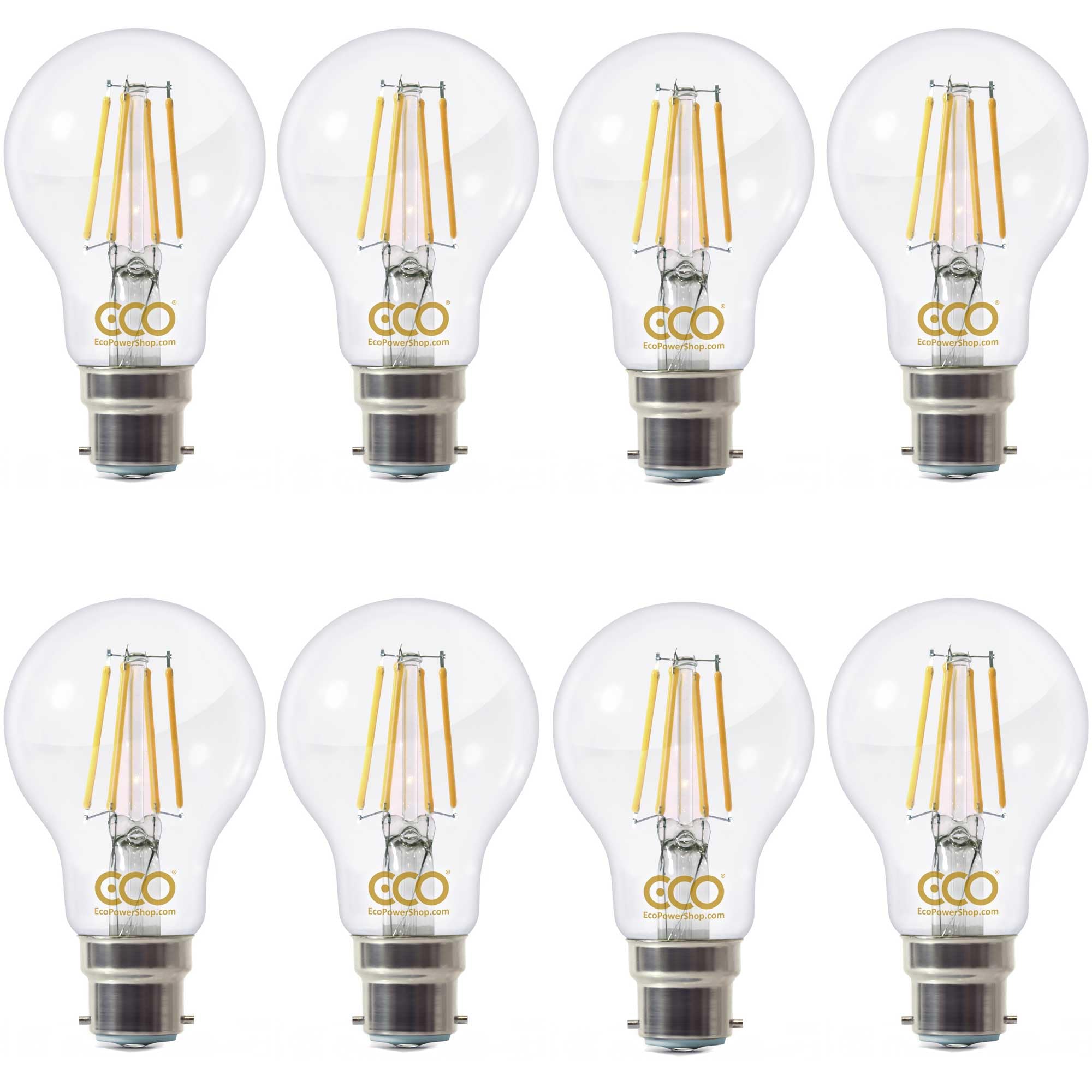 ECO Luxurious 40W Energy Saving LED Light Bulb, Low Energy 4W LED Filaments, Warm White, Clear Glass, B22 Bayonet