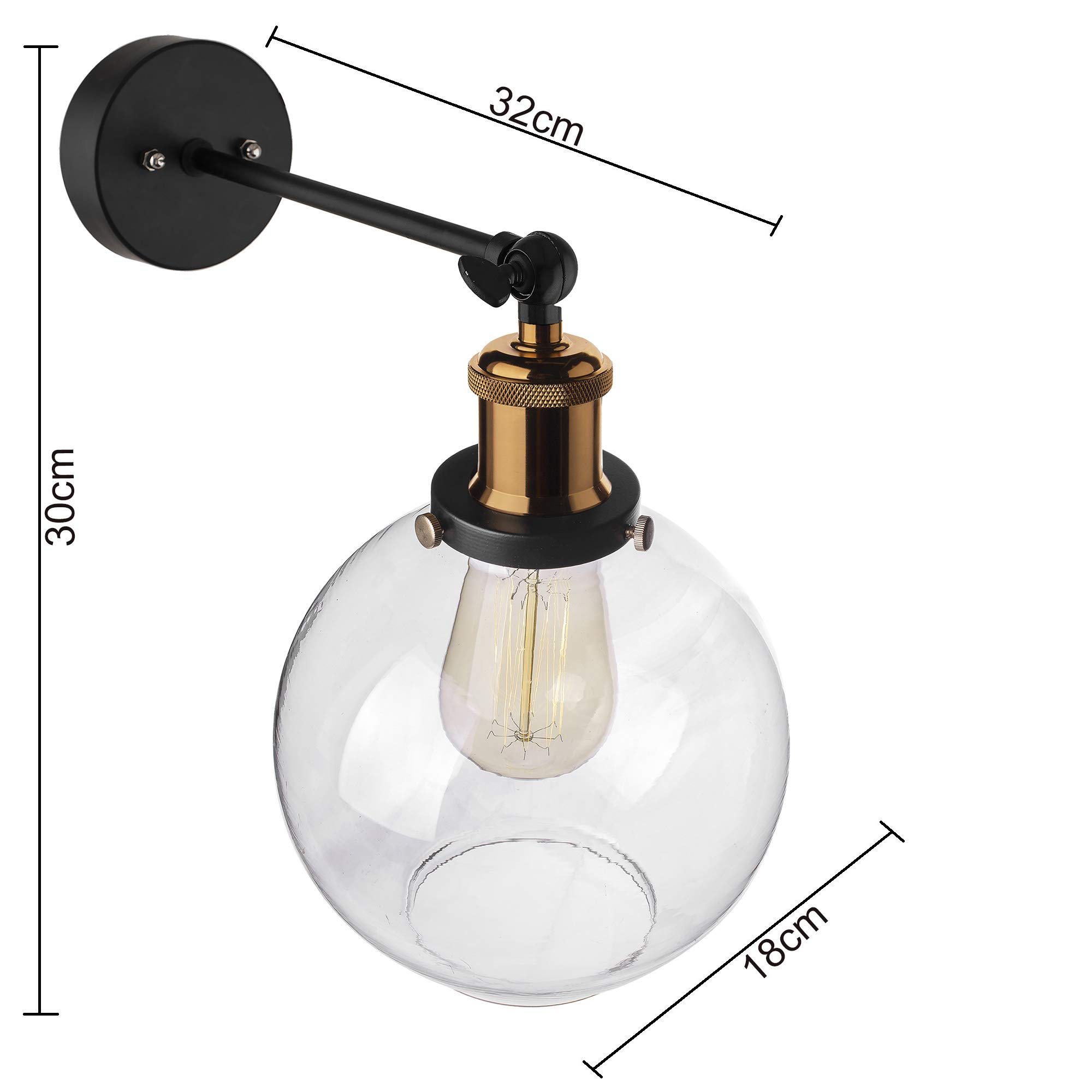 Homesake Edison Wall Lamp - Rose Gold Industrial -3