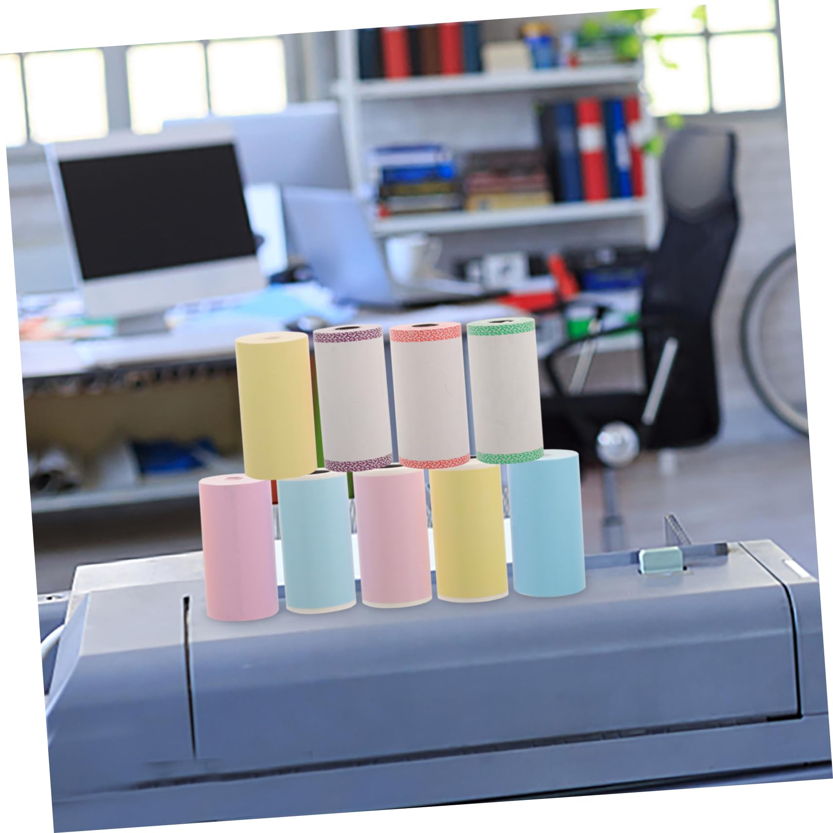 Housoutil 5 Set Etichette Termiche Adesive Autoadesive Per Termica Impermeabili E Resistenti Oli Compatibili Con Mini Stampanti Per Ufficio E Domestico 9 * 5