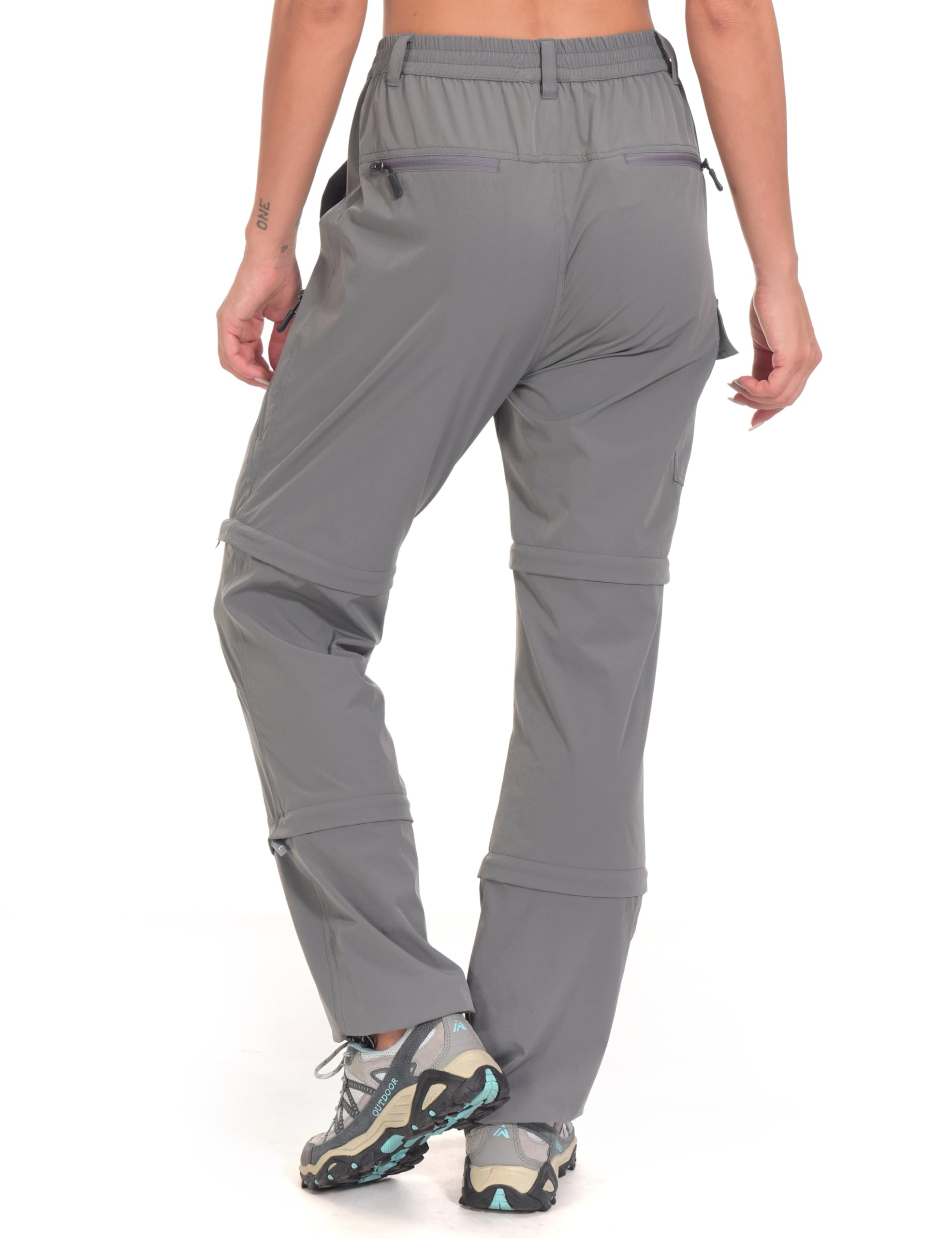 Little Donkey Andy Wanderhose Damen Zip Off Stretch Cabrio Softshellhose Schnell Trocknende mit Reißverschluss Trekkinghose