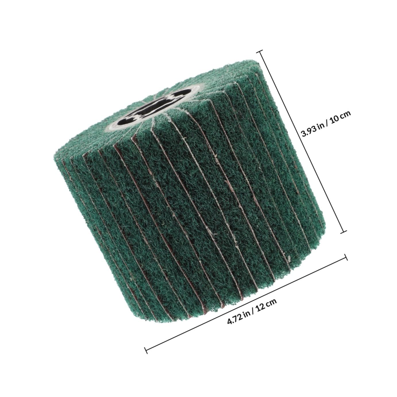 Holibanna Nylon Polishing Wheel for Rotary Tool, Green Buffing Wheel for Drill, Stainless Steel Bristle Wire Drawing Abrasive Polishing Accessory for Power Tools