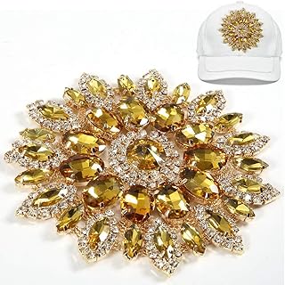 Crystal Glass Rhinestones Decoration, Crystal Flower Shoe Vintage Crystal Rhinestone Brooch for DIY Wedding Decoration Hai...