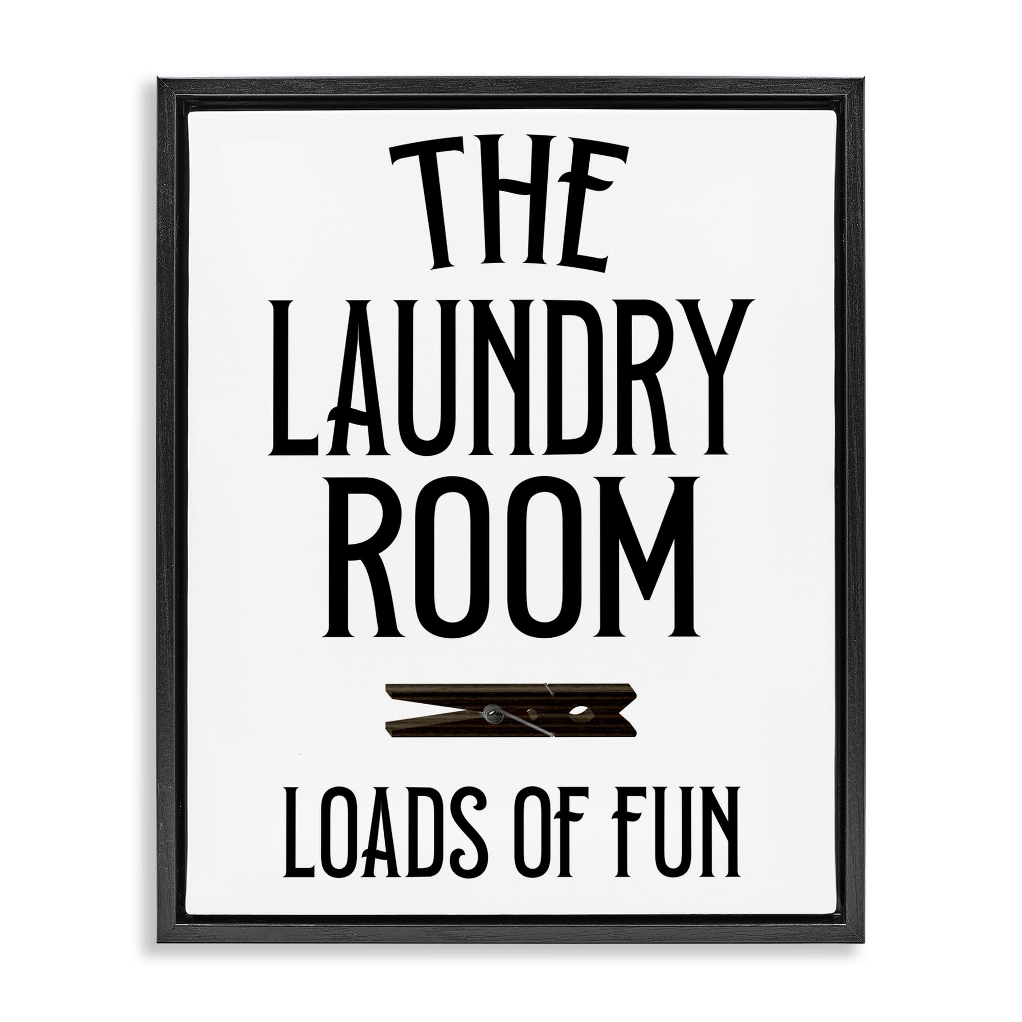 'Loads Of Fun Clothespin'| Floating Frame Canvas Art