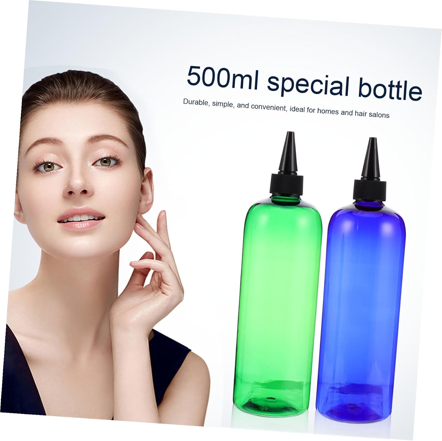 6Pcs Hair Color Applicator Bottles 500ml Plastic Squeeze Dispensers