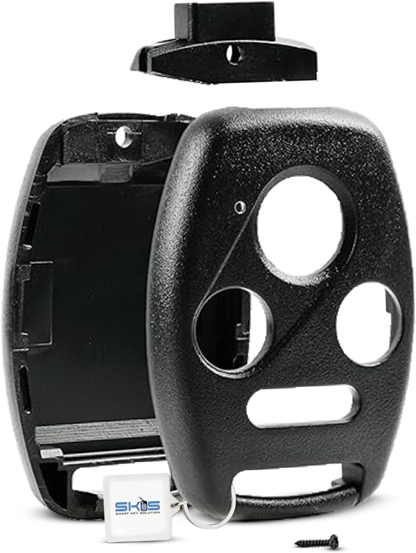 Cutting NOT Required - 4B Key Fob Keyless Entry Remote Shell Case & Pad fits Honda 2003-2012 Accord / 2006-2013 Civic EX / 2009-2015 Pilot /2005-2006 CR-V